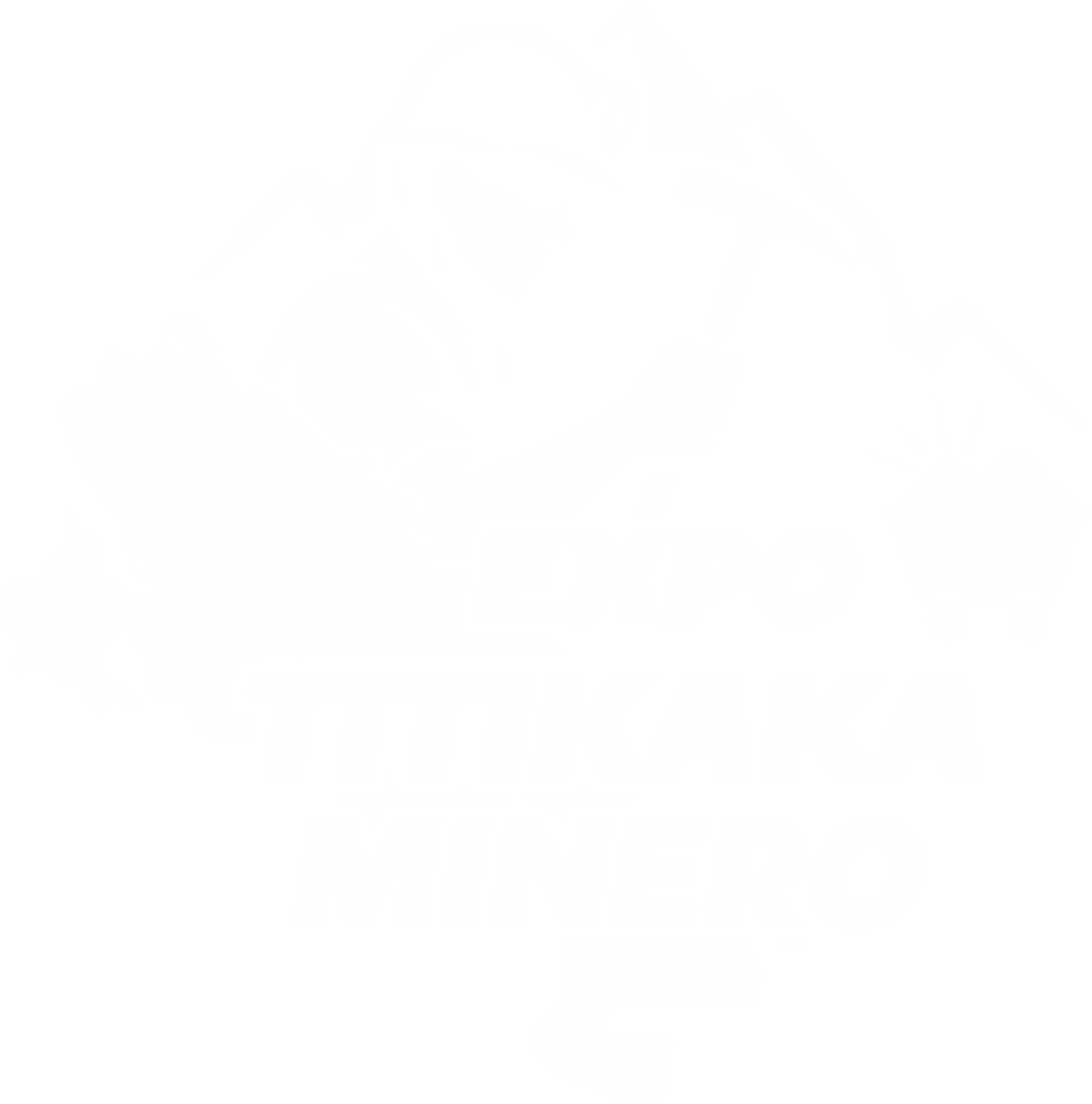Logo Expo Titikaka Minero — versión blanca